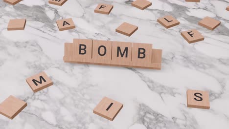 Bombenwort-Auf-Scrabble