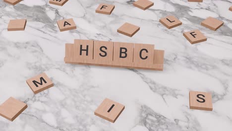HSBC-Wort-Auf-Scrabble