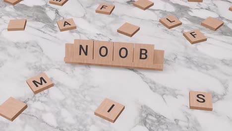 Noob-Wort-Auf-Scrabble