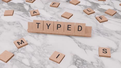Typed-word-on-scrabble