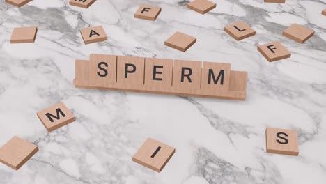 Sperma-Wort-Auf-Scrabble