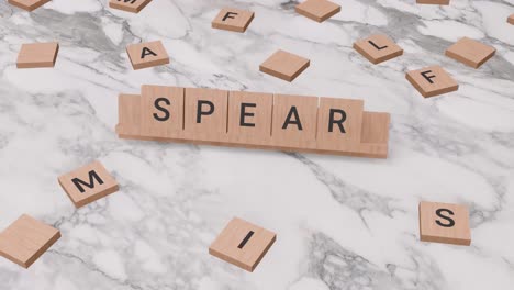 Speerwort-Auf-Scrabble