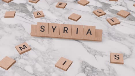 Syrien-Wort-Auf-Scrabble