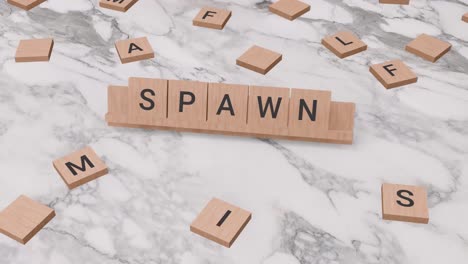 Spawn-Wort-Auf-Scrabble