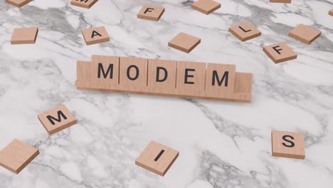 Modemwort-Auf-Scrabble