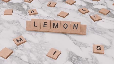 Zitronenwort-Auf-Scrabble