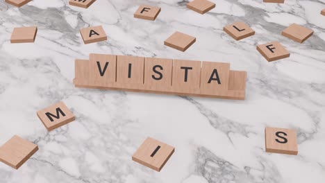 Vista-Wort-Auf-Scrabble