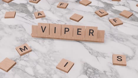 Viper-Wort-Auf-Scrabble