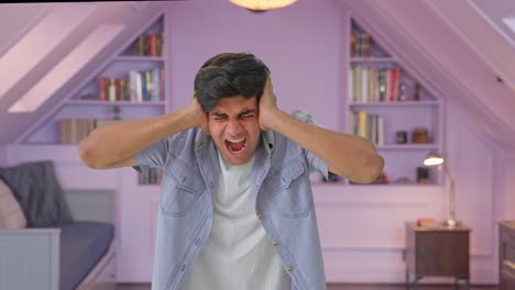 Frustrated-Indian-boy-screaming-and-shouting