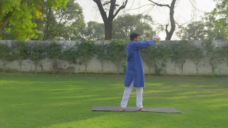 Indian-man-doing-morning-exercise