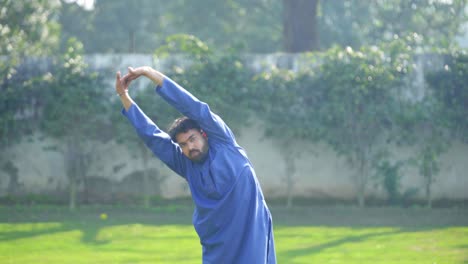 Indian-man-doing-stretching-exercise