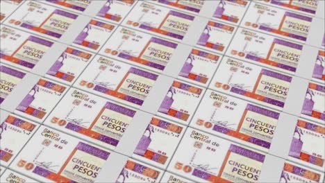 50-Kubanische-Peso-Banknoten,-Gedruckt-Von-Einer-Geldpresse