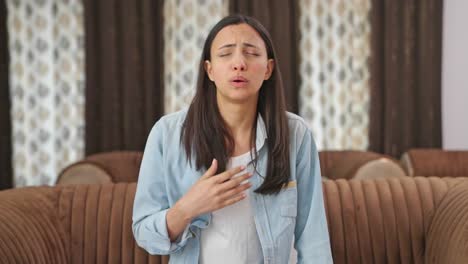 Indian-woman-feeling-breathlessness-and-having-Asthma-attack