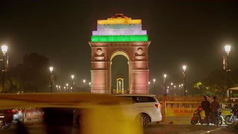 Timelapse-De-La-Puerta-De-La-India-Delhi
