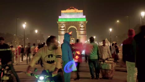 Zeitraffer-Am-India-Gate