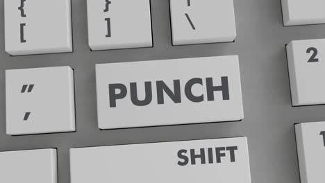 Punch-Taste-Auf-Der-Tastatur-Drücken