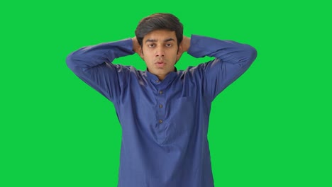 Indian-man-getting-shocked-and-awe-Green-screen