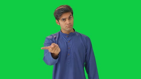 Indian-man-strictly-saying-NO-Green-screen