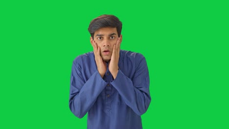 Shocked-Indian-man-watching-something-Green-screen