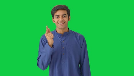 Indian-man-gets-an-idea-after-thinking-a-lot-Green-screen