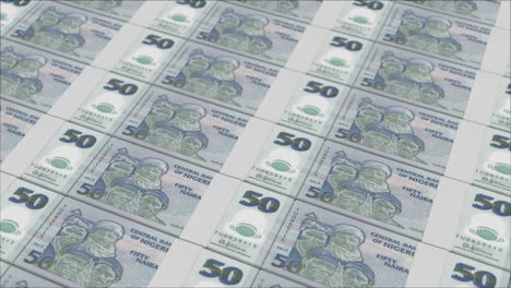 50-Nigerianische-Naira-Banknoten,-Gedruckt-Von-Einer-Geldpresse