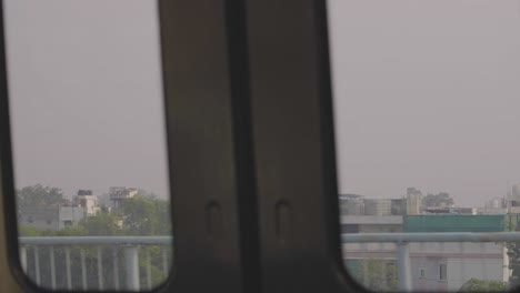 Delhi-metro-window-view-India