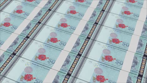 Billetes-De-500-Ringgit-Malayos-Impresos-Por-Una-Prensa-Monetaria