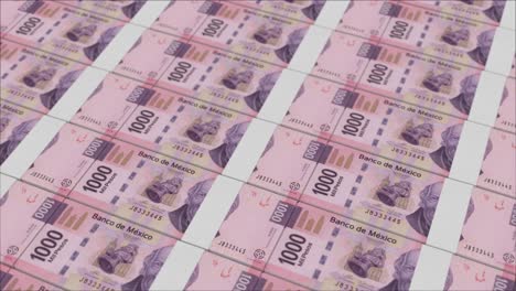 1000-Mexikanische-Peso-Banknoten-Werden-Von-Einer-Geldpresse-Gedruckt