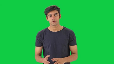 Angry-Indian-man-fighting-with-someone--Green-screen