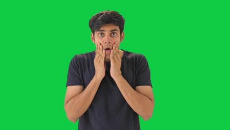 Indian-man-getting-a-shocking-news-Green-screen