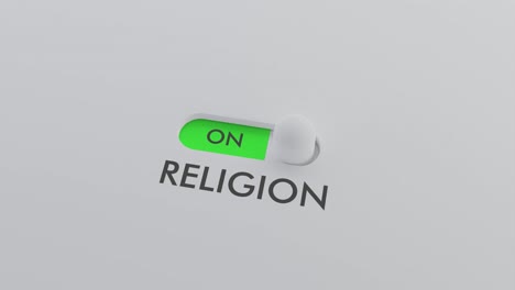 Den-Religionsschalter-Einschalten