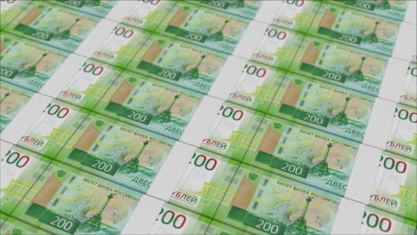 200-Russische-Rubel-Banknoten-Werden-Von-Einer-Geldpresse-Gedruckt