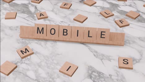 Mobiles-Wort-Auf-Scrabble