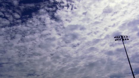 Time-lapse-clouds-passing-over-a-football-field