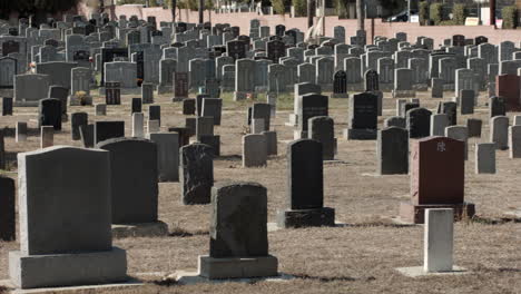 An-old-cemetery-with-small-gravestones