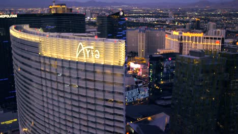 Aerial-view-of-the-Aria-and-The-Cosmopolitan-in-Las-Vegas-Nevada