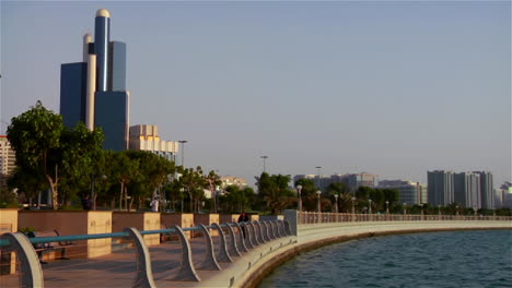 The-beautiful-skyline-of-Abu-Dhabi-in-the-United-Arab-Emirates
