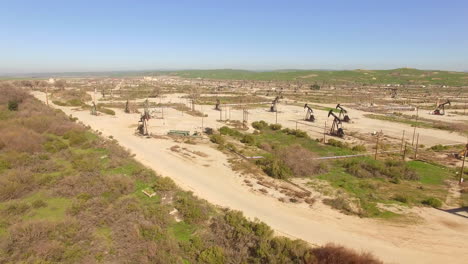 Aerial-Over-Vast-Oilfields-In-California