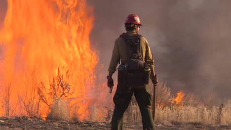 Los-Bomberos-Miran-Mientras-Un-Incendio-Se-Quema-Fuera-De-Control-En-California-2