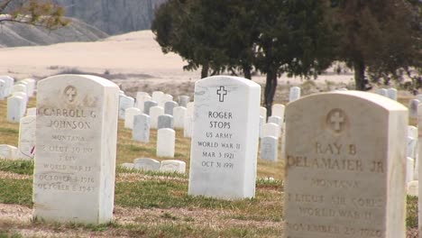 Arlington-Nationalfriedhof-Mit-Weißen-Marmorgrabsteinen-Derer,-Die-Im-Zweiten-Weltkrieg-Dienten