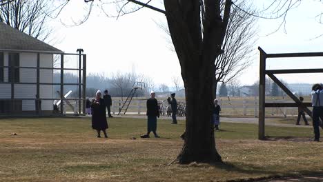 A-Group-Of-Amish-Young-People-Are-Playing-Games-Outdoors