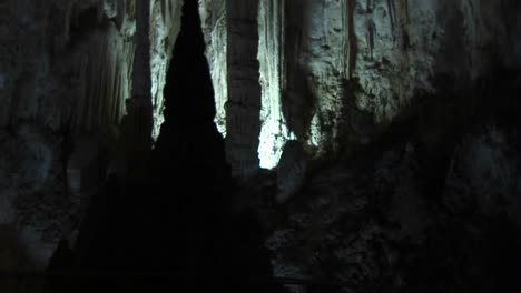 Pan-Up-Shot-Of-The-Inside-Of-A-Cave-At-Carlsbad-Caverns-National-Park-In-New-Mexico