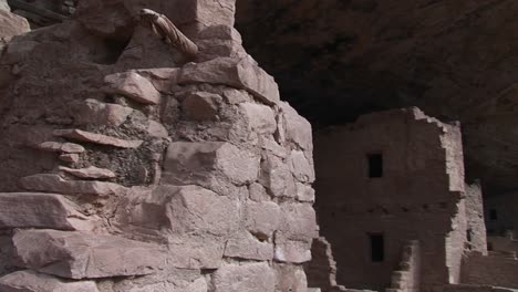 Medium-Shot-Of-The-Ruins-Of-Native-American-Cliff-Dwellings-In-Mesa-Verde-National-Park