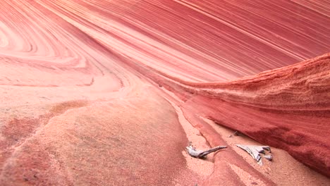 Mediumshot-Of-An-Orange-Sandstone-Rock-Formation-In-The-Desert