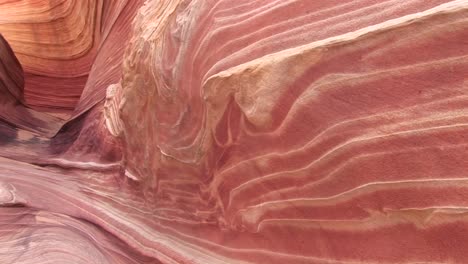 Panleft-Of-The-Layers-Of-Orange-Sandstone-On-A-Desert-Canyon-Wall