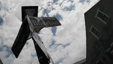 Time-Lapse-Shot-Of-Bourbon-Street-Sign-In-New-Orleans-Louisiana-2