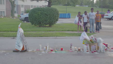 Un-Memorial-Improvisado-Para-Michael-Brown-En-Ferguson-Missouri