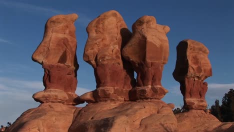 Medium-shot-of-unusual-rock-formations-in-Canyonlands-National-Park-in-Utah-1