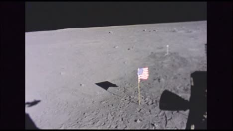 Oberfläche-Des-Mondes-Amerikanische-Flagge