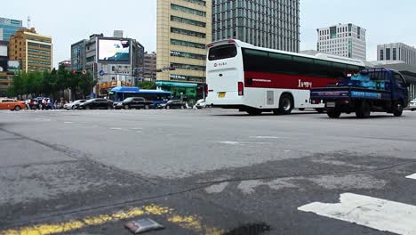 Seúl,-Corea-del-Sur,-bajo-tráfico